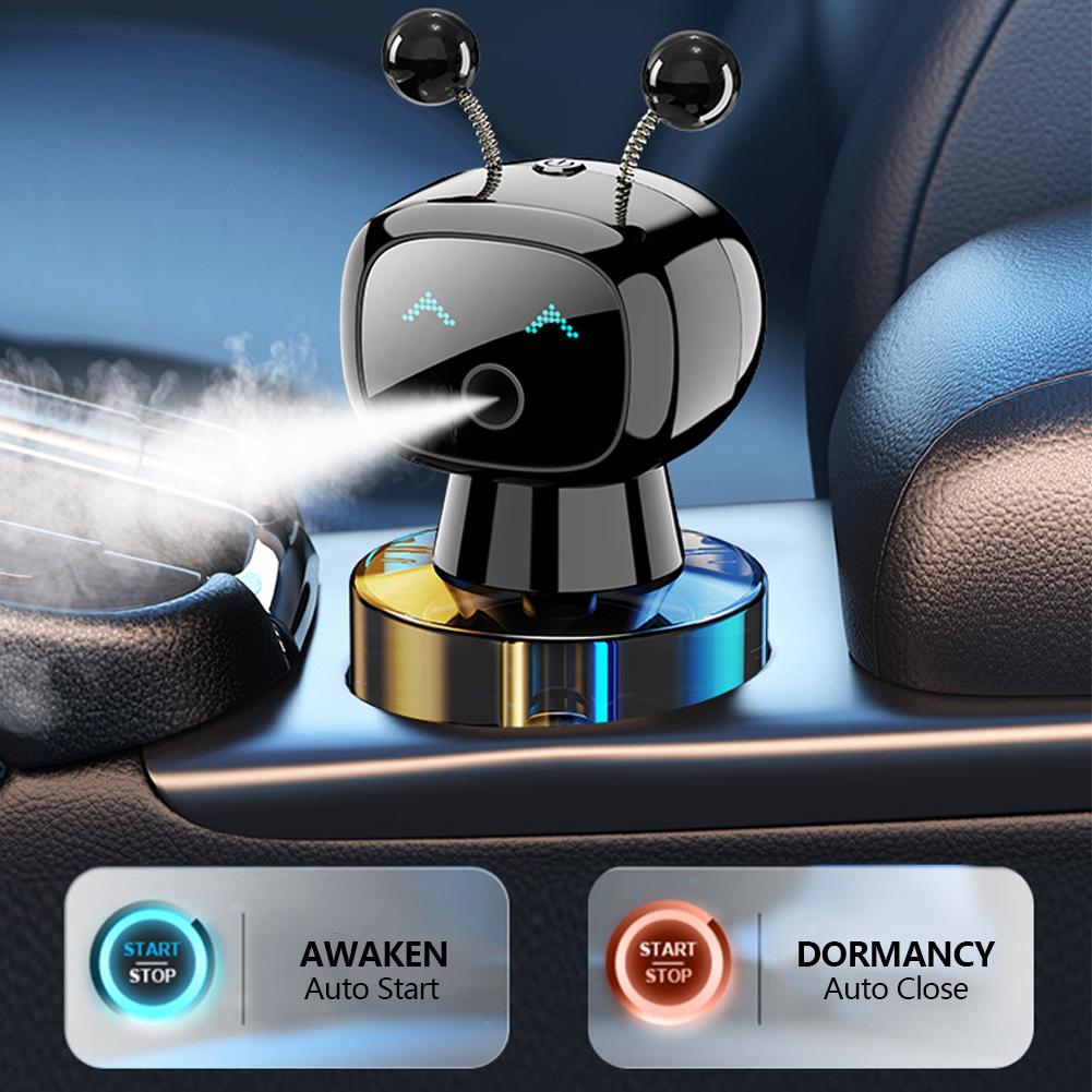Car Diffuser Air Freshener Smart Robot Rechargeable Fragrance Auto Air Freshener Aromatherapy Perfume Accessories