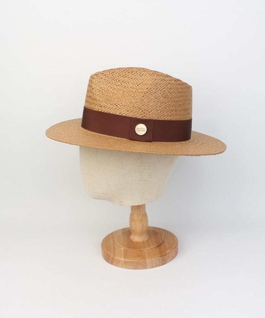 Yunibeosyeolkemiseuteuli Br Line Summer Brown Fedora - Big Size Summer Fedora