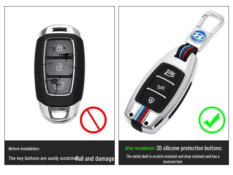 Elantra Key Case for Hyundai: Metal Shell for Mistra/Festa/ix35 Models 2022
