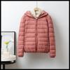 Winter Lightweight Down Jacket Women's Short Hooded Lightweight Thin White Duck Down Plus Size Jacket