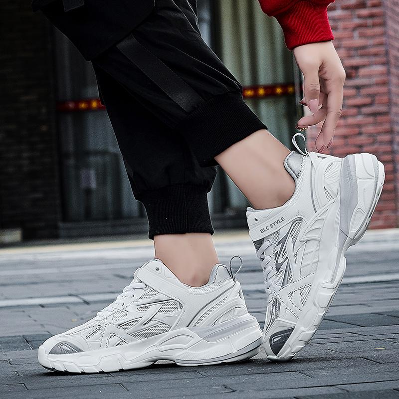 Унисекс модная обувь для пар ретро кроссовки для папы 44 сапфир синий — фото 17