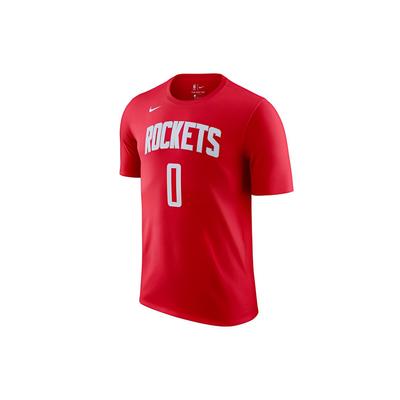 Basketball Short Sleeve T-Shirt Rockets Russell Westbrook 0 Men Tops Red CV8522-659