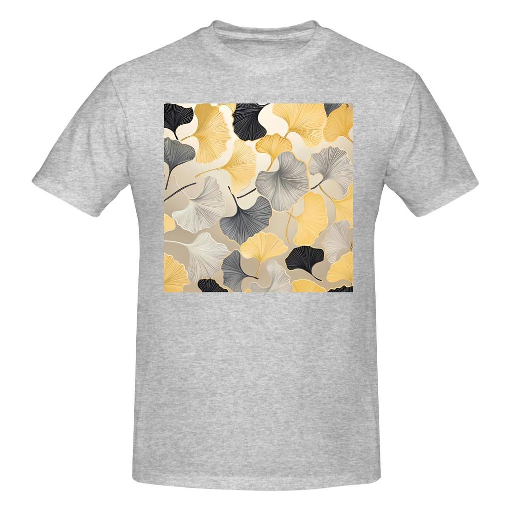 Funny Gold And Beige Ginko Unisexs Printed TShirt Unisex T shirtOwn Design