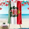 Giant Beach Towel with Hungary Flag with Coat of Arms, Quick Dry Microfiber, Soft and Absorbent, for Beach Pool Travel Gift