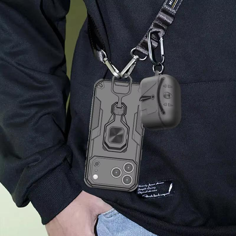 Matte Armor Kickstand Bracket Holder Case For For Iphone 17 13 15 14 16 Pro Max Plus 16e Shockproof Cases For For Iphone Air Accessories