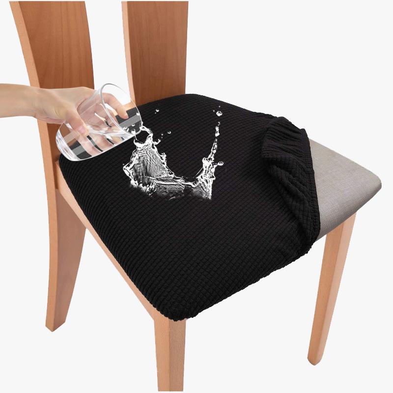 Nepromokavé Strečové Žakárové Potahy na Sedáky Židlí Odnímatelné Pratelné Polštářky Chrániče Sedáků Židlí do Jídelny