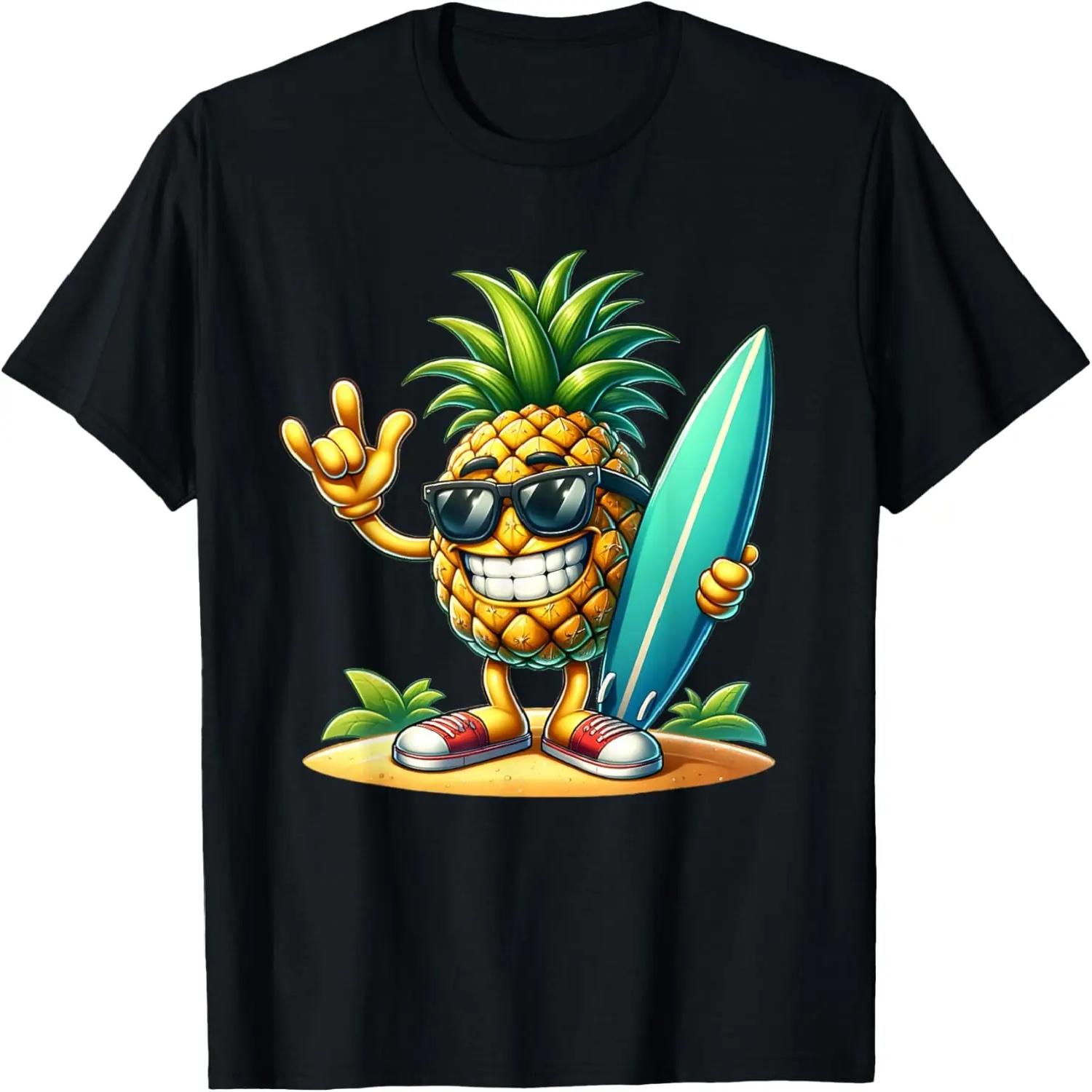 Смешная тропическая гавайская ананасовая футболка Алоха Пляжи XXXXXL чёрный