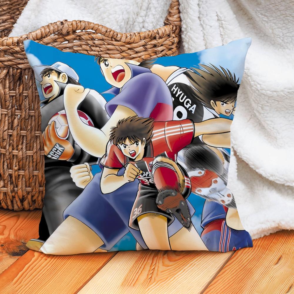 Anime Captain Tsubasa Pillow Case Home Decoration Cushion Cover Suitable For Office Sofa Bedroom Car