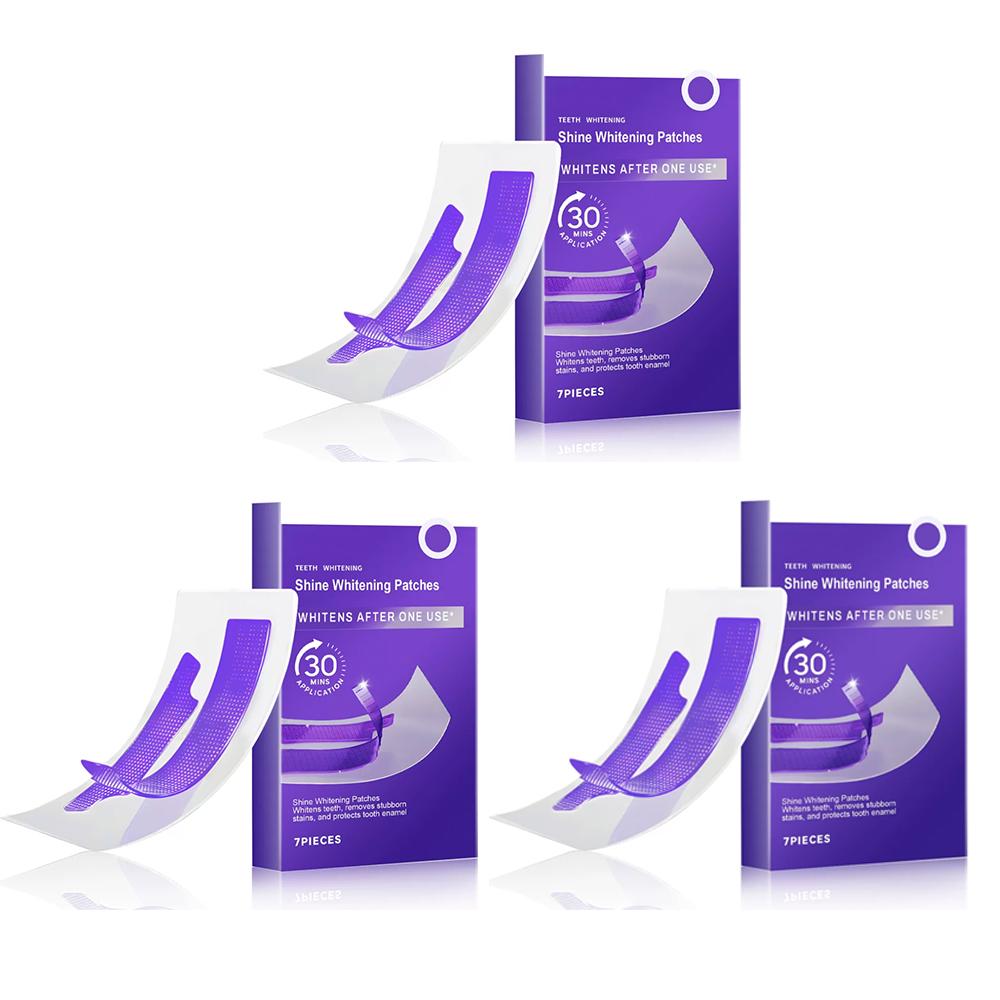 Purple Non-Sensitive Teeth Whitening Strips, 7PCS Professional Whitening Patches