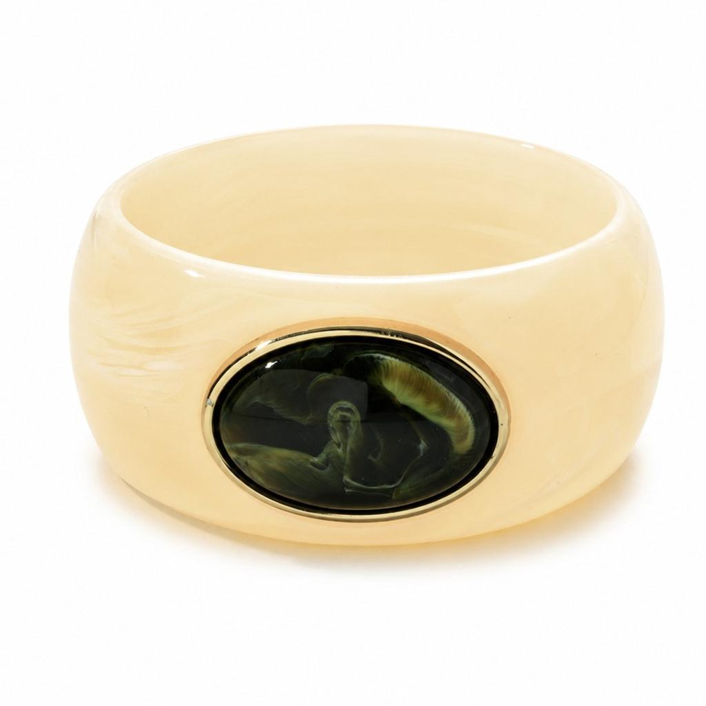 Hot Sale Smudge Coffee Resin Bracelet Ladies Arc Bracelet Girlfriend Ring Fashion Premium Jewelry