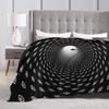Whirlpool Dizziness Pattern Plush Blanket Girls Boys  Flannel Bedding Throws For Bedroom Warm Soft Custom DIY Quality Gift Idea