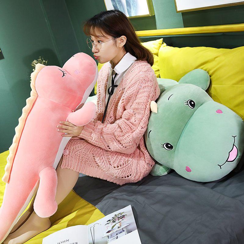 Dinosaurier-Plüschtierpuppe, die mit dir auf dem Bettkissen schläft. Süße Puppe für Mädchen. Große Stoffpuppe. Geburtstagsgeschenk