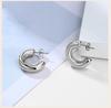 Hollow Tube Hoop Earring for Women, Stainless Steel Medium Bold Tarnish Free Minimalist 2022 Brincos