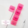 5pcs Candy Mini Square Clips Transparent & Solid Color Page Holder Paper Clip for Memo File Magazine Household A6794