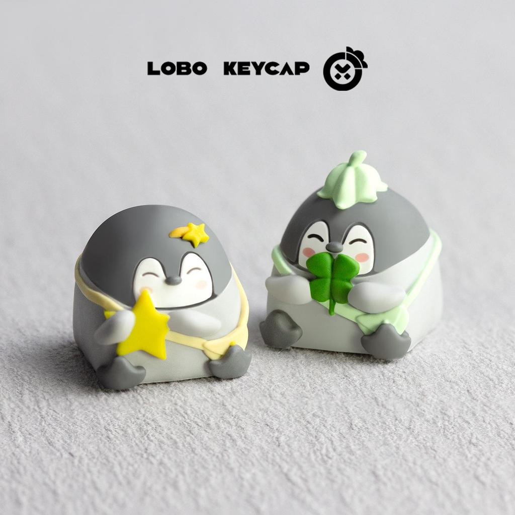 Penguin Positive Energy Keycap: Cute Resin ESC for Mechanical Keyboards