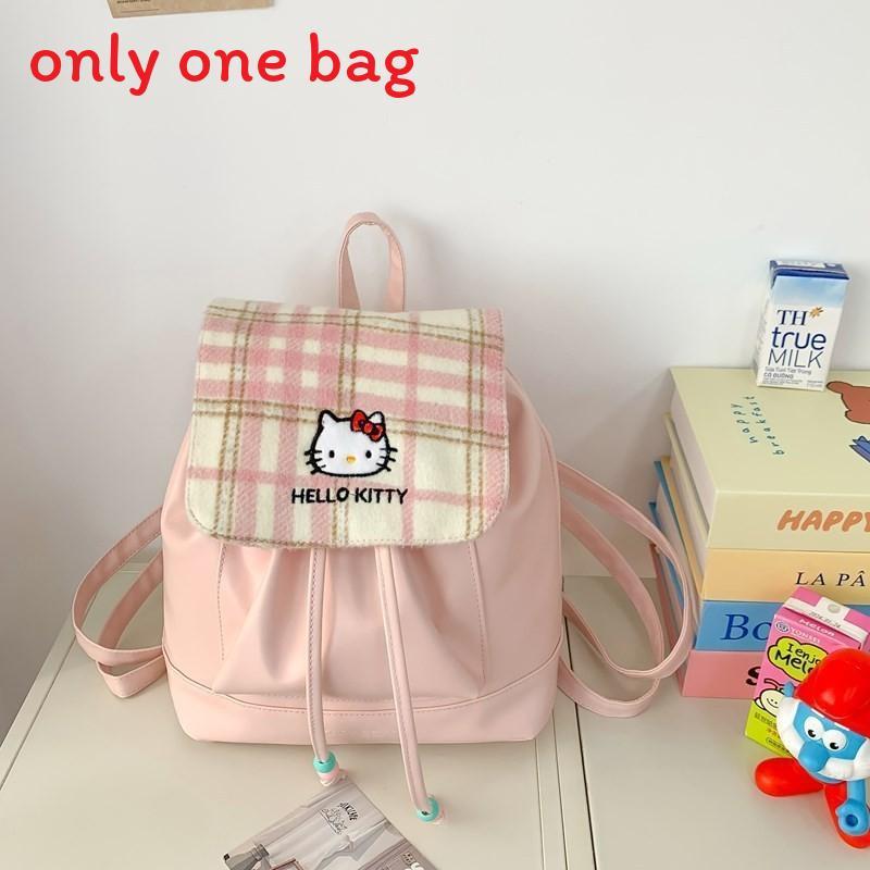 Hello Kitty Girls Mini Backpack With Cartoon Pu Material For Casual Daily Use