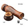 4PC Oak Pepper Grinder Coarse Salt Solid Wooden Oak Pepper Mill Handheld With Adjustable Ceramic Core Manual Kitchen Tools