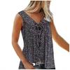 Womens Sleeveless V Neck Casual Blouse Floral Print Lightweight Summer Top with Relaxed Fit and Soft Fabric for Everyday Wear