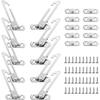 10 Pcs Window Restrictors Locks Stainless Steel Child Security Restrictor Hook with Screws 5 Left & 5 Right Handed Opening Limiters Restrictor Safety