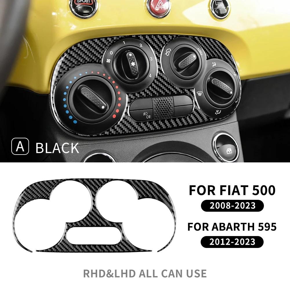 Real Soft Carbon Fiber Sticker For Fiat 500 Abarth 595 2012-2016 2017 2018 2019 2020 2021 2022 2024 Abarth 695 2017-2024 AC Trim.