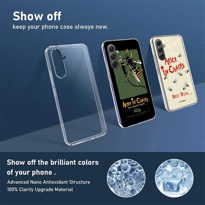 Rock Band Alice In Chains Phone Case For Samsung A15 A25 A35 A55 A12 A22 A32 A52S A13 A23 A33 A53 A14 A24 A34 A54 Galaxy A8 A6 A