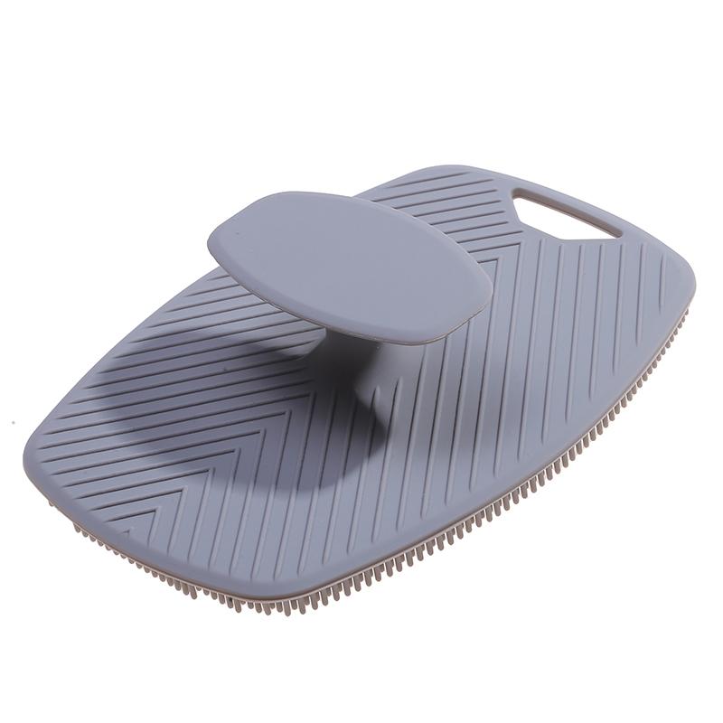 

1pc Reusable Shower Back Scraper Cleaning Brush Shower Feet Cleaner Wash Mat Multifunction Rub Foot Arms Body Bath Brush серый