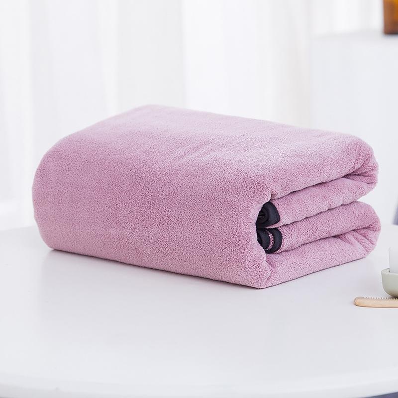 Quick Dry Coral Fleece Bath Towel Blanket - 90x180cm, Soft and Absorbent