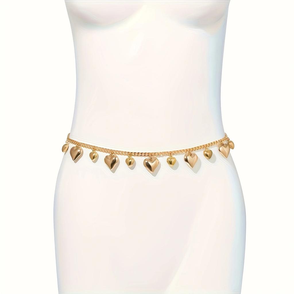 Accessories, Fashionable Single-Layer Size Peach Heart Trouser Chain, Hip-Hop Trendy And Cool Street Versatile Trouser Chain