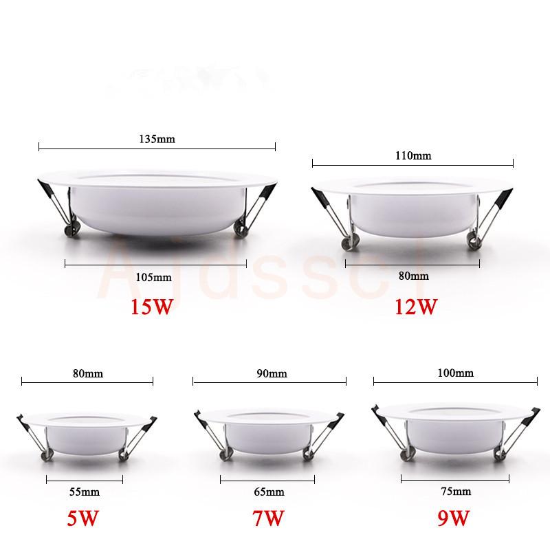 LED Downlight Spot LED Iling  220V  5W 7W 9W 12W 15W 18W Ressed In LED Downlight  Downlight Light Cold Warm White Lamp
