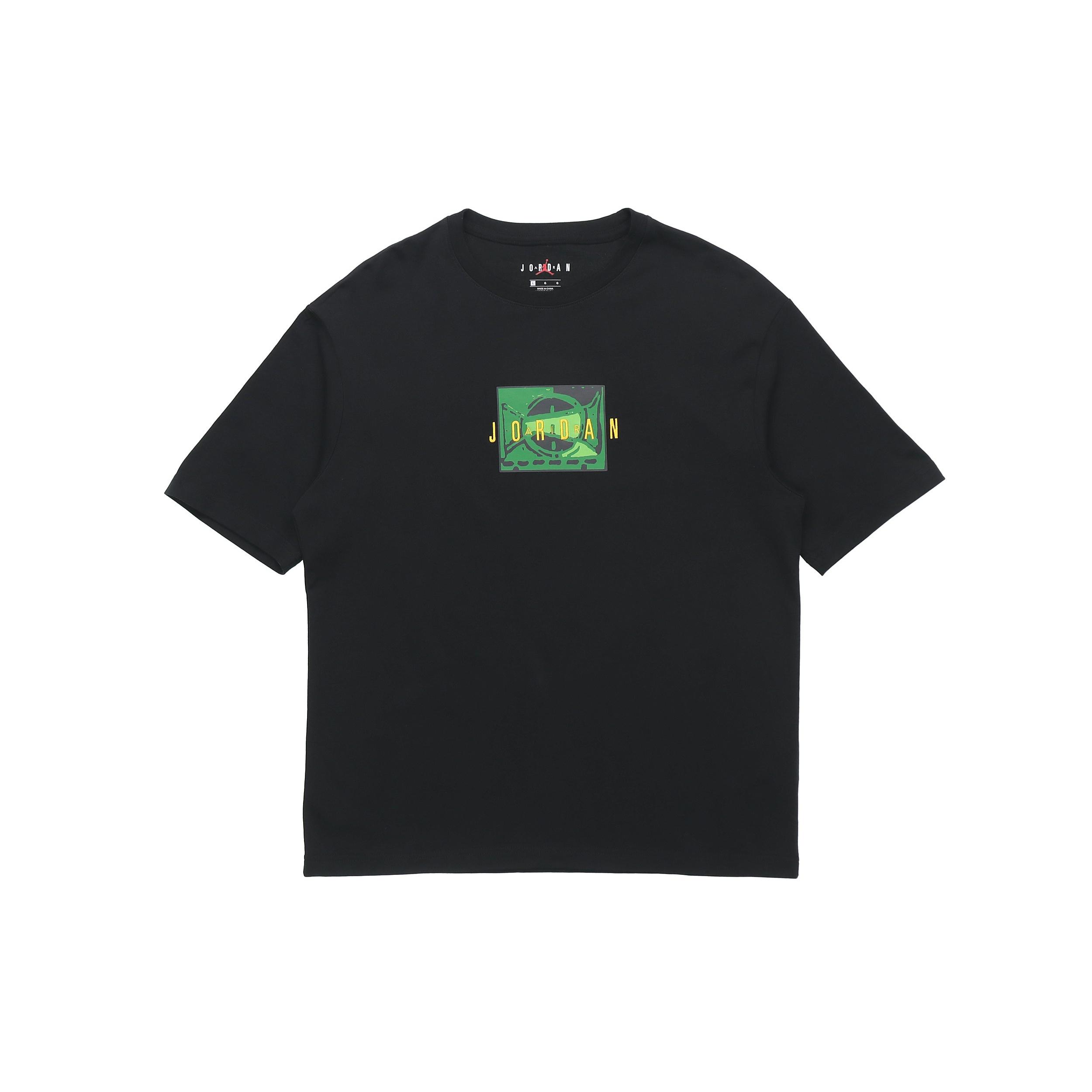 Air Jordan Sport DNA Logo Printing Short Sleeve Black Men s CJ6222-010 S