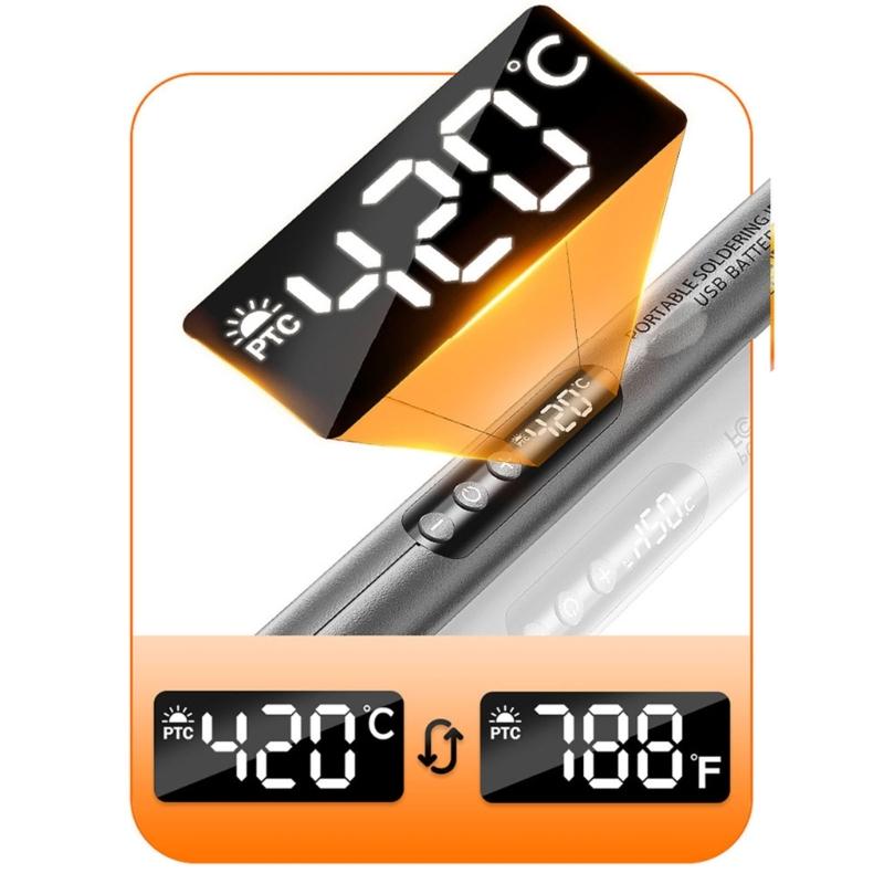 Soldering Iron Set 200°C - 450°C Adjustable Temperature Solder Set Electronics Welding Tool for Phone Repair