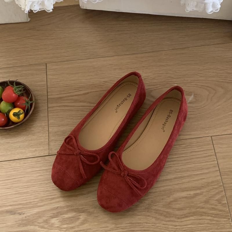 Fashion SUOJIALUN 2025 Spring New Women Flat Shoes Flat Shoes Round Toe Slip On Ladies Casual Loafer Shoes Flat Soft Sole Fashion Baller