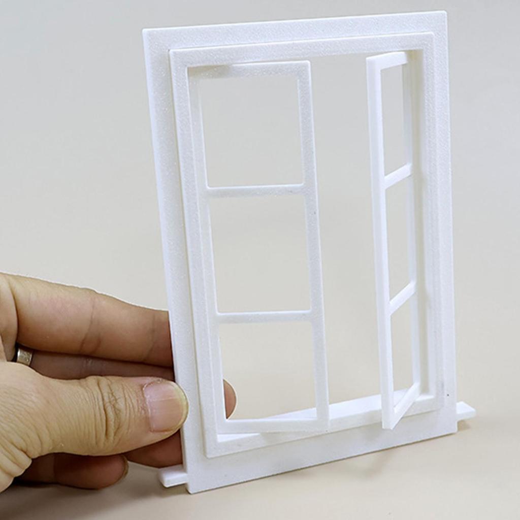 1/12 Dollhouse Window Frame Modern Mini House Decoration Supplies Lightweight Decorative