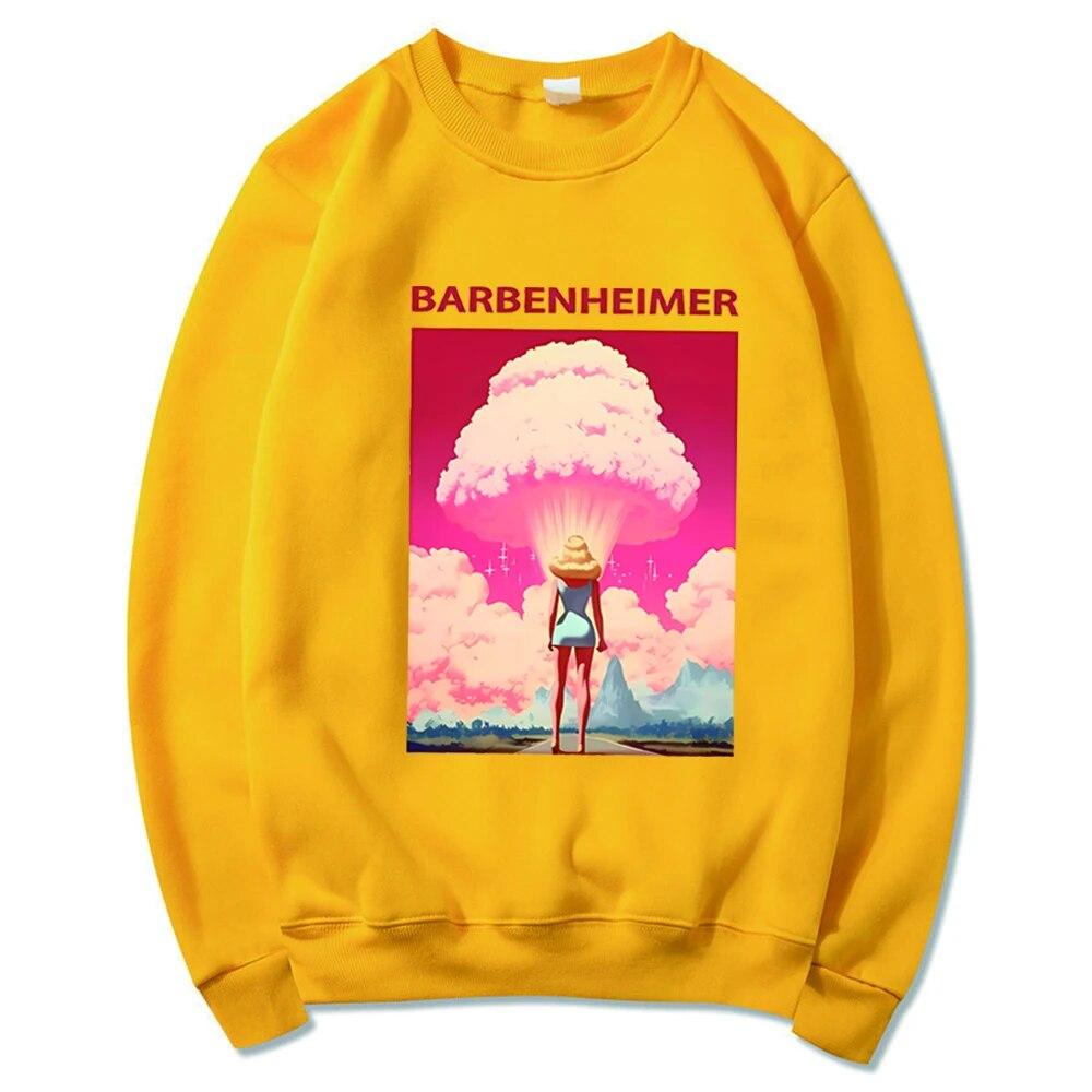 

Толстовка унисексВинтажная толстовка Barbenheimer Розовая модная кукла с графическим рисунком Кукла с капюшоном Футболка с изображением Оппенгеймера Топы из фильмов Унисекс Повседневная толстовка 4XL