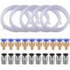 5 Pieces Ptfe Tubing (1.5M) with 10 Pieces Pc4-M6 Fittings and 10 Pieces Pc4-M10 Fitting Connector for 3D Printer 1.75mm
