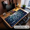 Mouse Pad Personalizado Tema Peixe Oceano Com Nome Texto Personalizado Tapete de Mesa Para Escritório Decoração de Casa