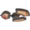Chauffage Électrique d'Extérieur 2400W avec 3 Niveaux de Chaleur Protection Anti-Basculement pour Parasol Terrasse diamètre 55x8 cm Noir