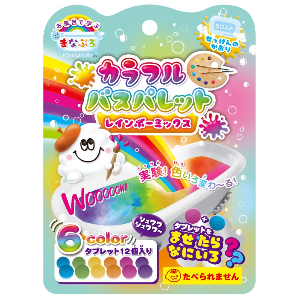 Manaburo Bath Additive Colorful Bath Palette Rainbow Mix Scented MAN-2-1