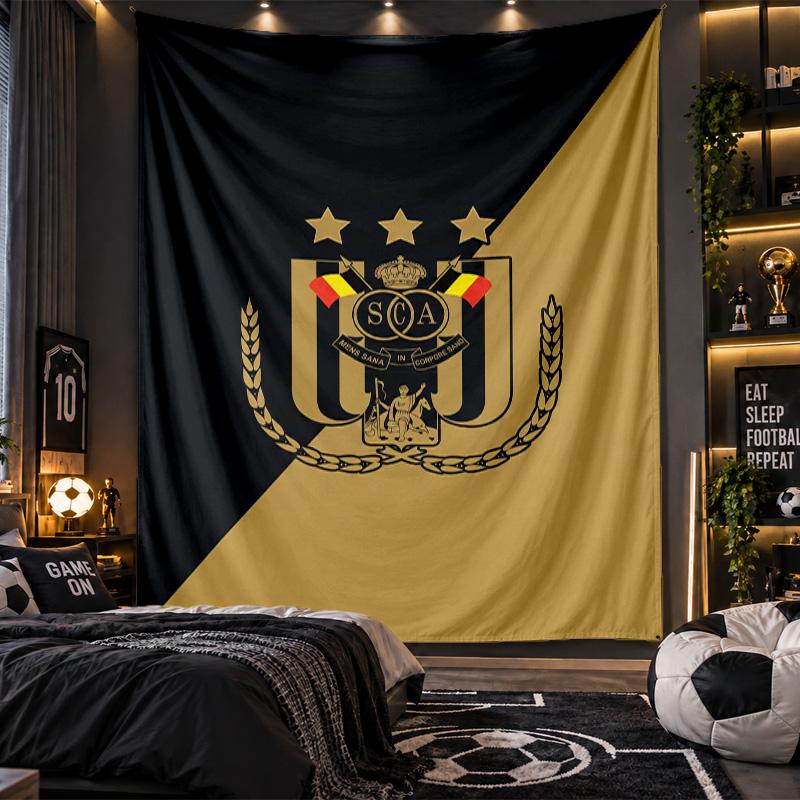 Wall Hanging Tapestry Anderlecht FC Print Cloth for Living Room Bedroom Home Decor