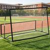 Portable 2-in-1 Football Rebound Net, Double-Sided, Incl. Carrying Bag and Ground Stakes, Dimensions 200x94x122/52 cm, Black