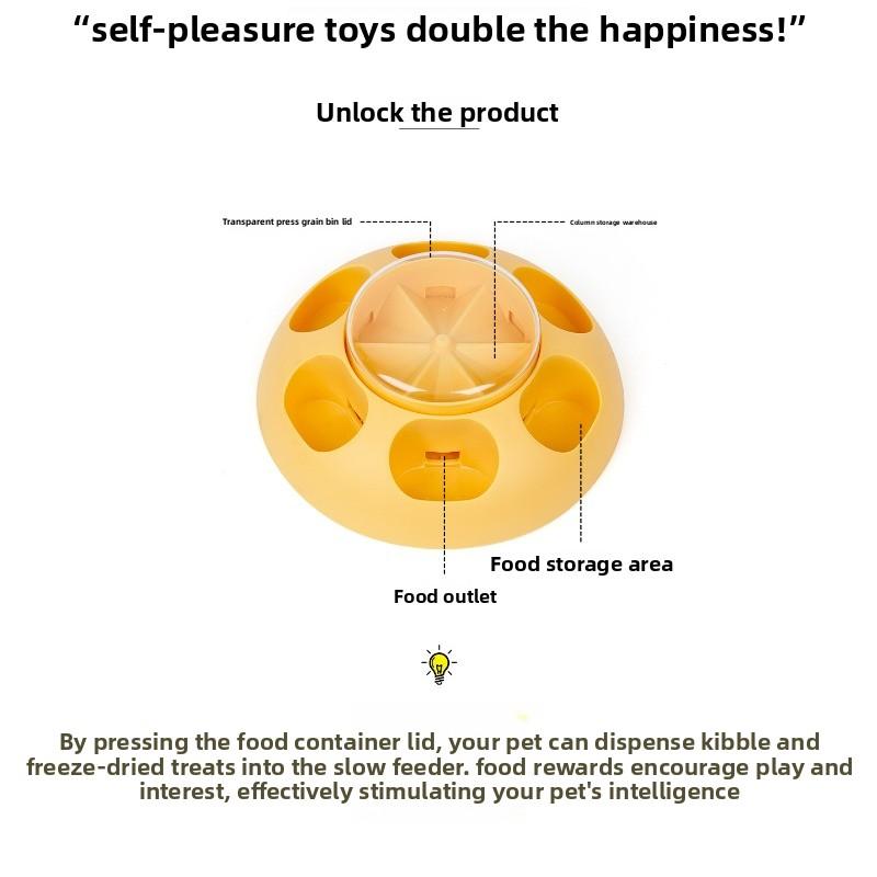 1PC Dog Puzzle Toys Push Type Feeder Leakage Interactive Feeding Toy for Small Medium-sized Cat Slow Food Dispenser Storage Bowl