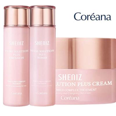 Moist, Flower-scented Moisturizing Nutrition, Elasticity, Shine, 3-piece Basic Cosmetics Set, Women's Skin Lotion, Sheenies, Vital Plus