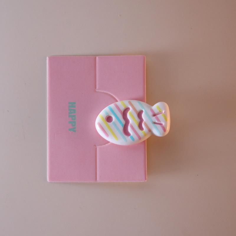 Kremowy kreskówkowy klips do włosów w kształcie ryby - Uroczy i bezpieczny dla kobiet i akcesoriów do włosów dziecka