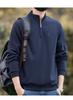 Far Infrared insulation/7A Antibacterial/cotton Blend with Mulberry Silk and Cotton Zipper Semi High Neck Men's Long Sleeved Sweatshirt