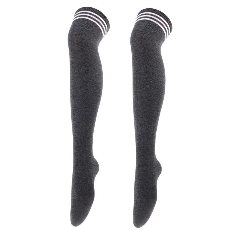 Sexy Schwarz Weiß Gestreifte Lange Socken Damen Über Knie Oberschenkelhoch Über Knie Strümpfe Damen Mädchen Warme Kniestrümpfe 2025