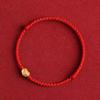 Pure Gold 999 Zodiac Red String Bracelet with Luck Beads for Baby's Full Moon or New Year