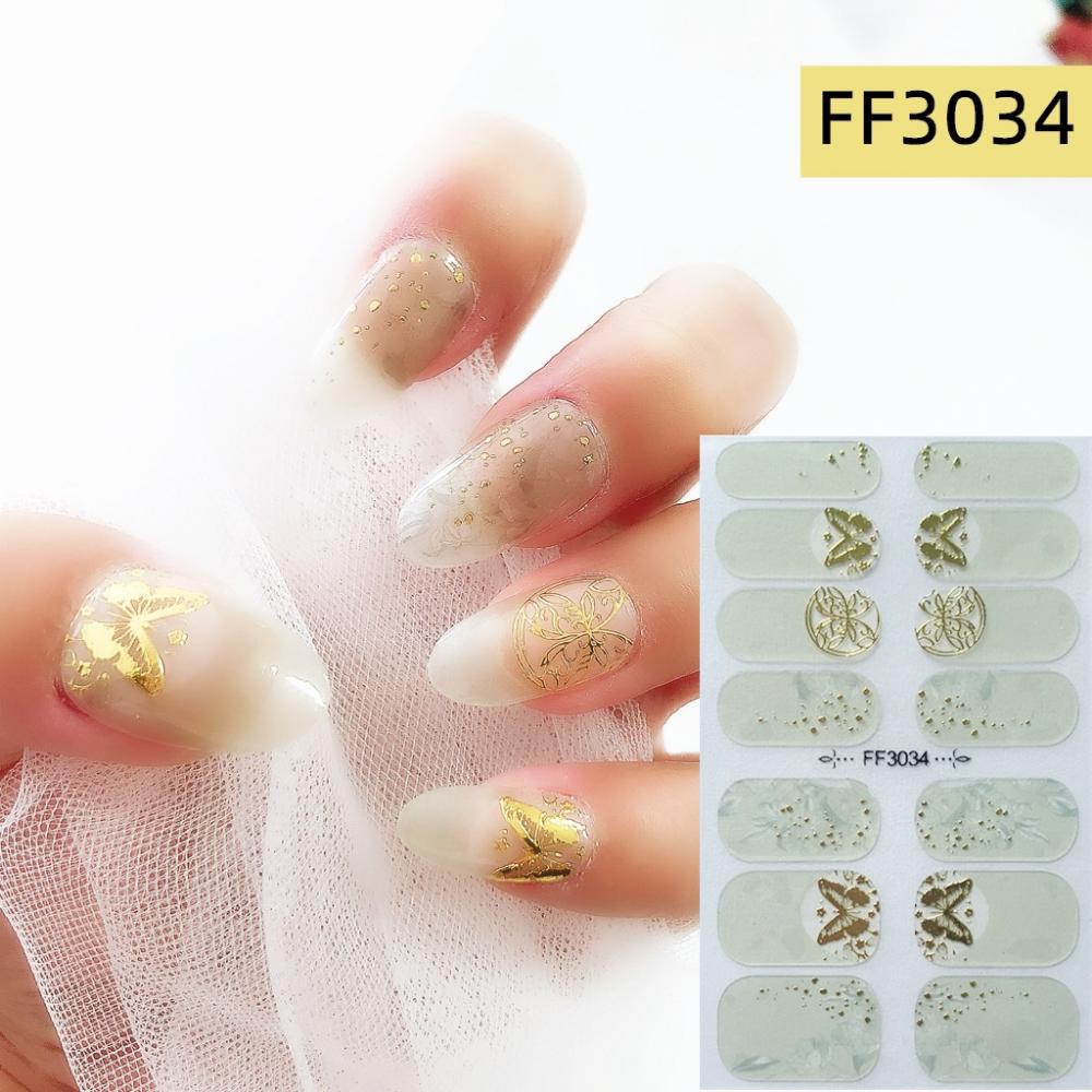 Three-dimensional Waterproof No-bake Nail Polish Film Full Sticker Spring and Summer Nail Film Paper Nail Film Paper
