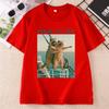 Funny Raccoon Parody TShirt Feral At Sea Cruise TShirt Vacation Graphic T Shirts Summer Round Neck Printed Clothing Tops