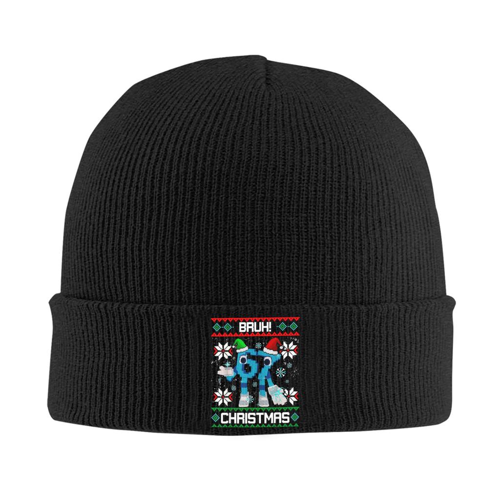 Steal a Brainrot Six Seven 67 Italienischer Brainrot Gaming Hut Herbst Winter Skullies Beanies Baggy Mützen Unisex Acryl Mütze