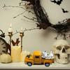 Haunted Metal Truck Halloween Collectible Alloy Car Model with Removable Ghostly Miniature Ornament Home Decors Gift